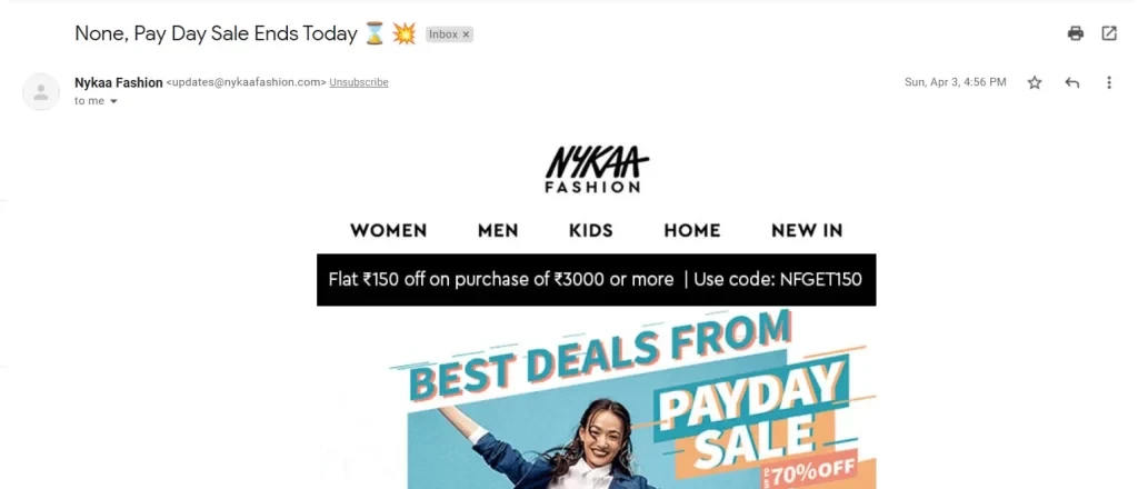 nykaa digital marketing example